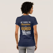 Voetbal Moeder Retro Tekst Design 2 T-shirt (Achterkant volledig)