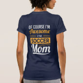 Voetbal Moeder Retro Tekst Design 2 T-shirt (Achterkant)