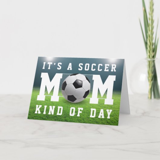 Voetbal Moeder Soort Dag Gelukkig Moederdag Bedankkaart (Voorkant)