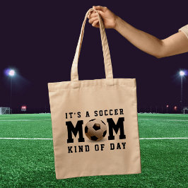 Voetbal Moeder Soort Dag Zwart Tote Bag