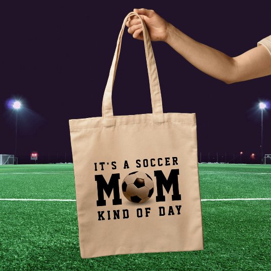 Voetbal Moeder Soort Dag Zwart Tote Bag