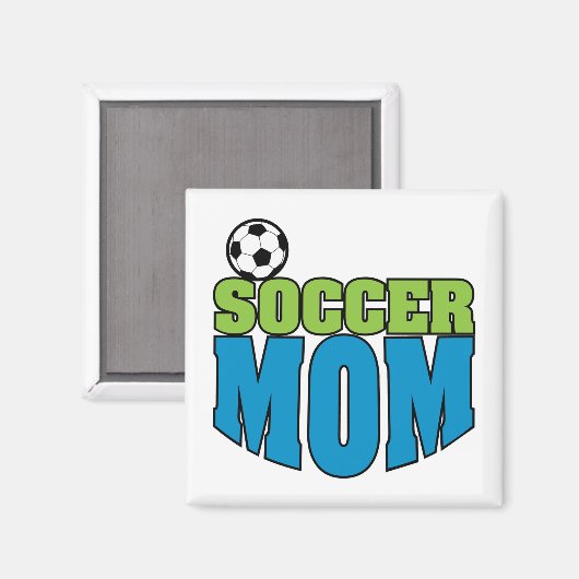 Voetbal Moeder Tekst Graphic Magneet (Voorkant / Achterkant)