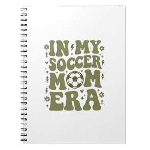 Voetbal Moeder Tijdperk Vintage Sport Moeder Shirt Notitieboek