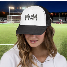 Voetbal Moeder Trendy Polka Dot Voetbal Custom Trucker Pet