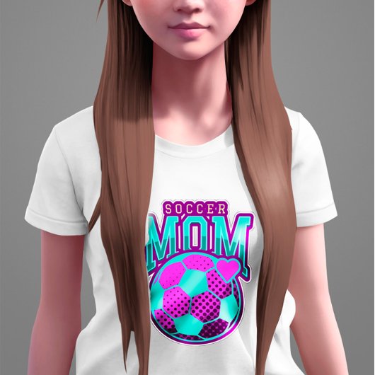 Voetbal moeder trendy stijlvol t-shirt