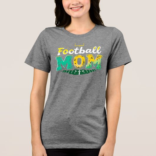 Voetbal Moeder Vibes Tri-Blend Shirt (Voorkant)