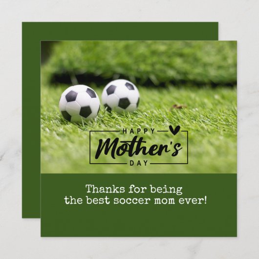 Voetbal Moederdag Feestdagenkaart (Voorkant / Achterkant)
