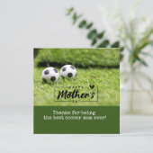 Voetbal Moederdag Feestdagenkaart (Staand voorkant)