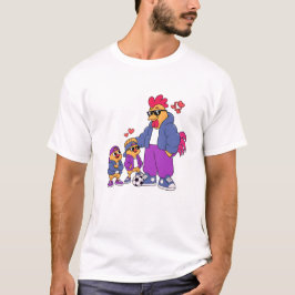 Voetbal Moederkip en Kuikens T-shirt