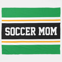 VOETBAL MOM Fun Green Zwart Geel Racing Stripes