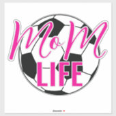 Voetbal Mom Life Vinyl Car Window Sticker (Vel)