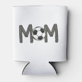 Voetbal Mom Polka Dot Voetbal Custom Blikjeskoeler (Voorkant)