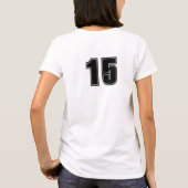 Voetbal Mom Polka Dot Voetbal Custom T-shirt (Achterkant)