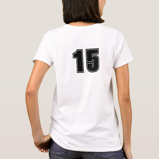 Voetbal Mom Polka Dot Voetbal Custom T-shirt (Achterkant)