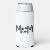 Voetbal Mom Polka Dot Voetbal Seltzer Blikjeskoeler (Seltzer Achterkant)