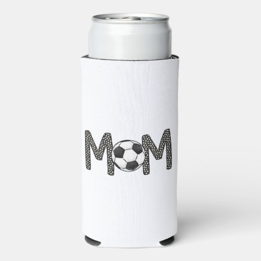 Voetbal Mom Polka Dot Voetbal Seltzer Blikjeskoeler (Seltzer Achterkant)