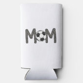 Voetbal Mom Polka Dot Voetbal Seltzer Blikjeskoeler (Achterkant)