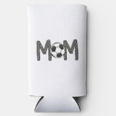 Voetbal Mom Polka Dot Voetbal Seltzer Blikjeskoeler (Voorkant)