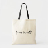 Voetbal Mom Script Voetbal Jersey Nummer Tote Bag (Voorkant)