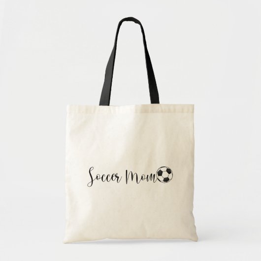 Voetbal Mom Script Voetbal Jersey Nummer Tote Bag (Voorkant)