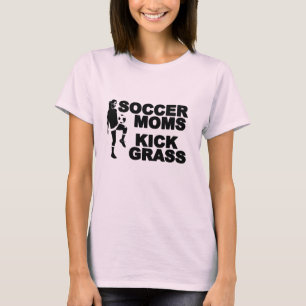 Voetbal Moms Kick Grass T-shirt