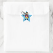 Voetbal Monkey sticker (Tas)