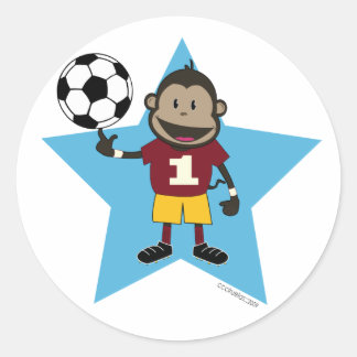 Voetbal Monkey sticker