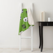 Voetbal Monogram Naam Dekbed – Letter E Sherpa Deken (In situ)