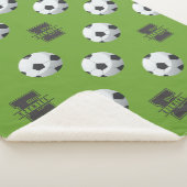 Voetbal Monogram Naam Dekbed – Letter E Sherpa Deken (3/4)