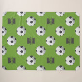 Voetbal Monogram Naam Dekbed – Letter E Sherpa Deken (Voorkant (horizontaal))