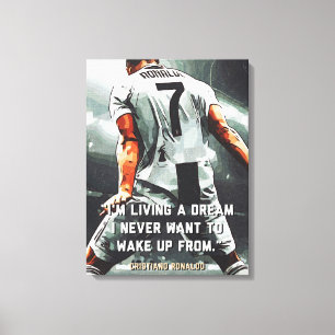 Voetbal Motivatie Poster Droom Citaat Sport Muur Canvas Afdruk