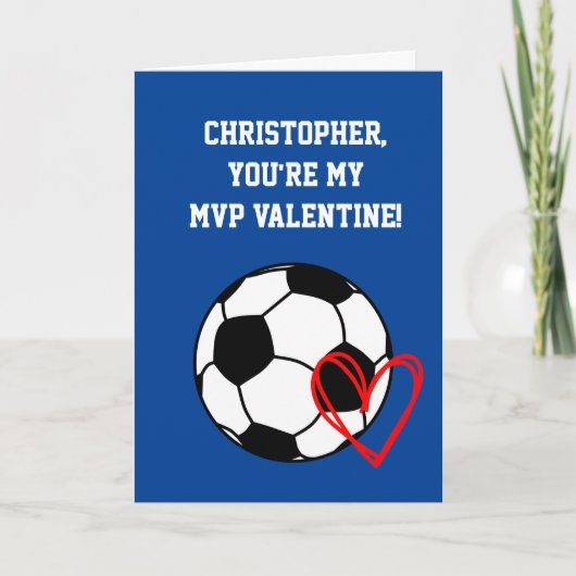 Voetbal MVP Valentijnsdag Kaart (Voorkant)