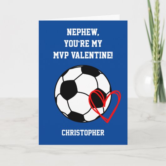 Voetbal MVP Valentijnsdag neef Kaart (Voorkant)