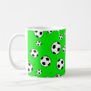 Voetbal naadloos patroon koffiemok