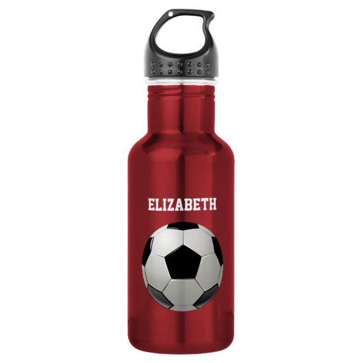 Voetbal Naam aangepast Waterfles (Voorkant)