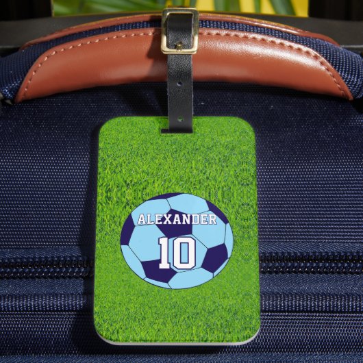 Voetbal | Naam en nummer Bagagelabel (Voorkant Insitu 2)