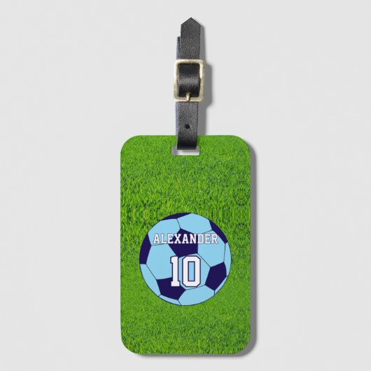 Voetbal | Naam en nummer Bagagelabel (Voorkant (verticaal))