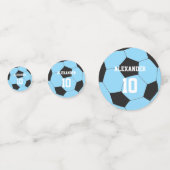 Voetbal | Naam en nummer Confetti (Voorkanten)