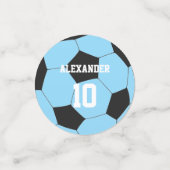 Voetbal | Naam en nummer Confetti (Kleine voorkant)