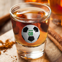 Voetbal Naam en Nummer Persoonlijk Shot Glas