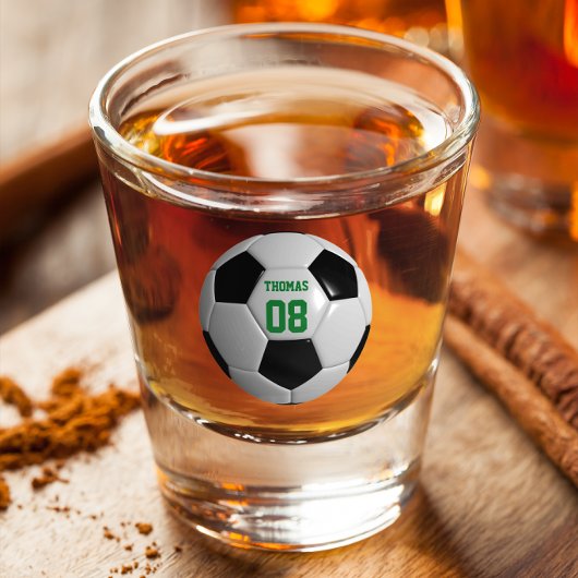 Voetbal Naam en Nummer Persoonlijk Shot Glas