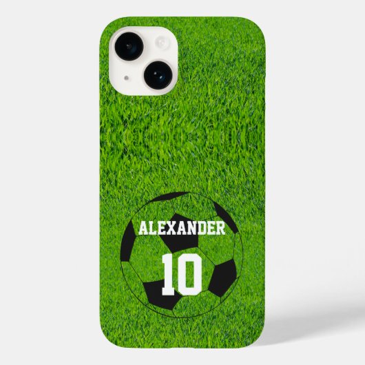 Voetbal | Naam & Nummer Case-Mate iPhone Case (Achterkant)