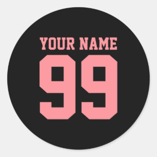 Voetbal Naam Nummer Jongen Meisje Persoonlijk Ronde Sticker