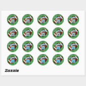 Voetbal | Naam & Nummer Ronde Sticker (Vel)