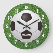 Voetbal Naam op maat Grote Klok (Voorkant)