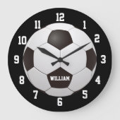Voetbal Naam op maat Grote Klok (Voorkant)