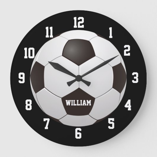 Voetbal Naam op maat Grote Klok (Voorkant)
