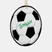 Voetbal NAAM TEAM JAAR Gepersonaliseerd Ornament (Rechts)