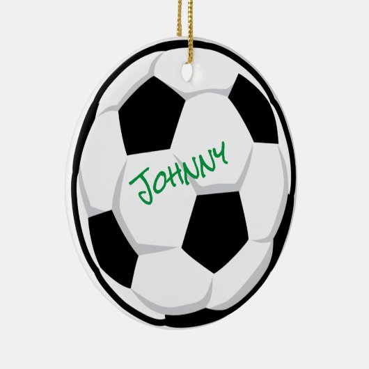 Voetbal NAAM TEAM JAAR Gepersonaliseerd Ornament (Rechts)