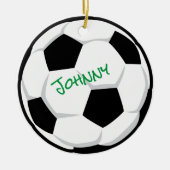 Voetbal NAAM TEAM JAAR Gepersonaliseerd Ornament (Voorkant)